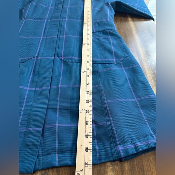 Outdoor Research OR Women’s Size Medium Decibelle Jacket Coat Plaid Blue Hooded - Picture 8 of 8